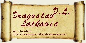 Dragoslav Latković vizit kartica